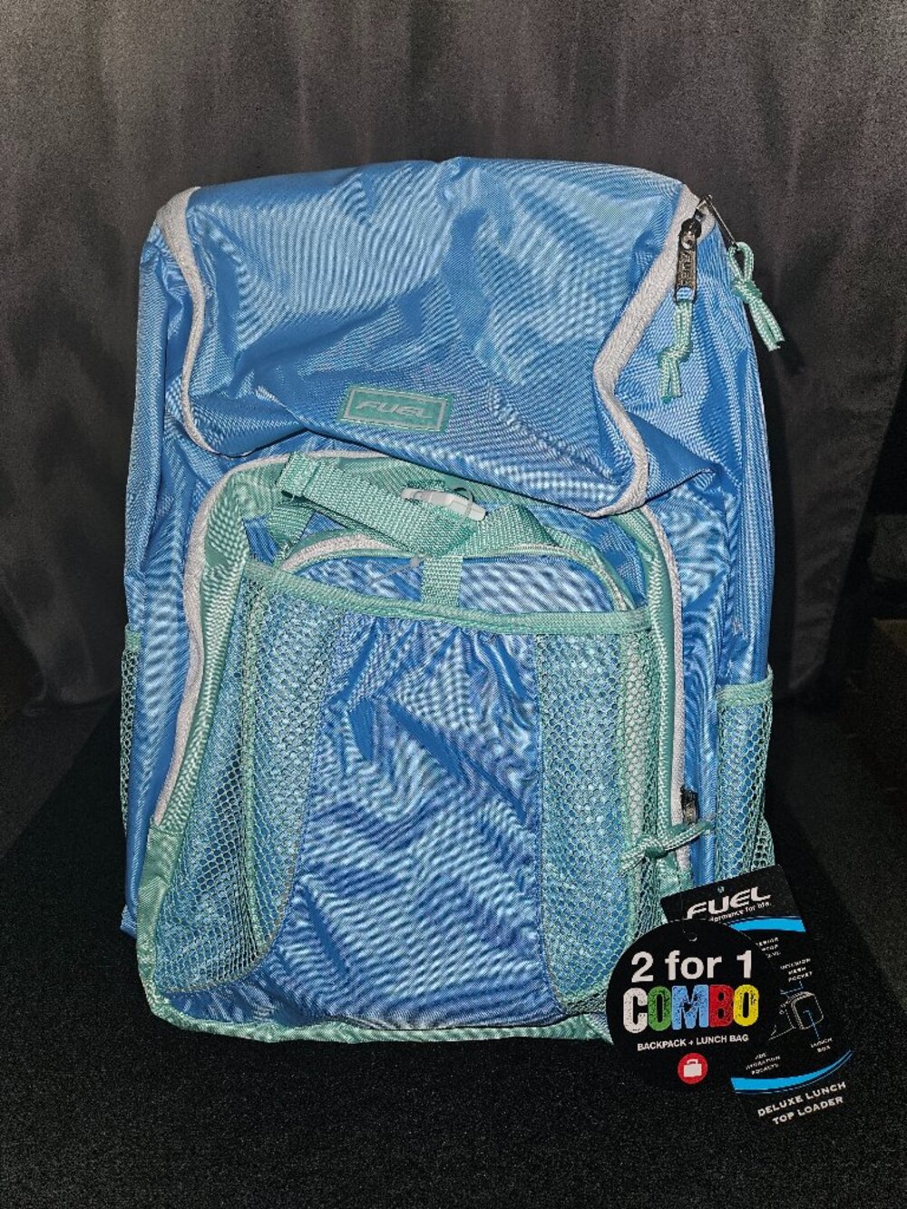 NWT Fuel Deluxe Top Loader Combo Backpack with Lunch Bag